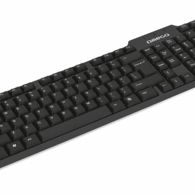 Tastatura cu adaptor OTG microUSB, Omega 41829 OK-05 US, 410x125x20mm, cablu alimentare USB 120cm, neagra