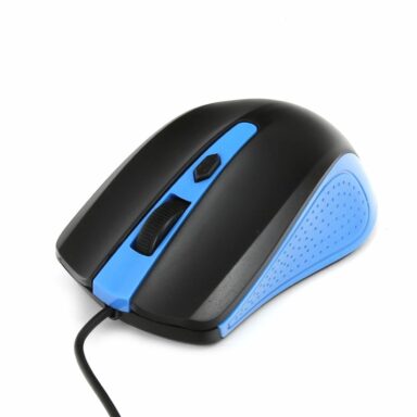 Mouse USB, Omega 41787 OM-05 3D, 800 – 1600 dpi, 105x67x38mm, cablu 110 cm, negru cu albastru