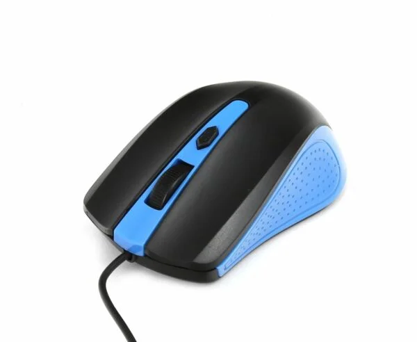 Mouse USB, Omega 41787 OM-05 3D, 800 - 1600 dpi, 105x67x38mm, cablu 110 cm, negru cu albastru