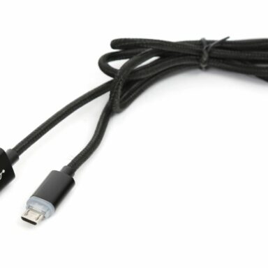 OMEGA USB 2.0 CABLE microUSB for smartphones, tablets LED PLUG 1M BLACK