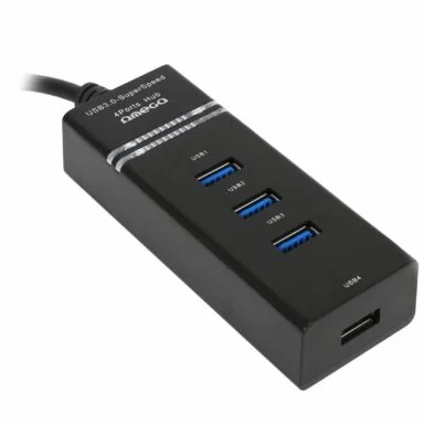 OMEGA USB 3.0 HUB 4 PORT BLACK