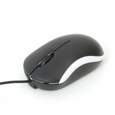 Mouse USB, Omega 43212 OM-07V, 1000 DPI, 95x54x34mm, cablu 108cm , negru cu alb