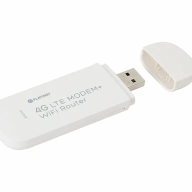 PLATINET USB 4G LTE MODEM 100Mbps with Wi-Fi router white