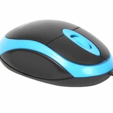 Mouse USB, Omega 41644 OM-06V, 1200 DPI, 95x57x33mm, cablu 110cm , negru cu albastru