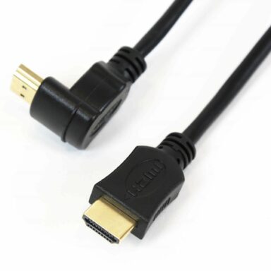 Cablu HDMI-HDMI unghi 90 grade Omega 41855, 4K, 1.4, Gold-Plated, 1.5 m, blister, negru