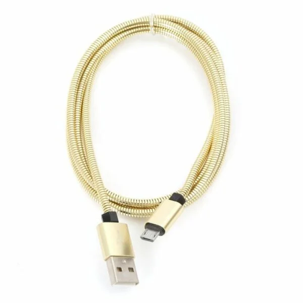 Cablu Omega micro USB - USB, metal, 1.8A, 1 m,auriu [44209] - imagine 2