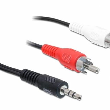 Cablu audio stereo jack 3.5mm la 2xRCA , lungime 1.5m,negru