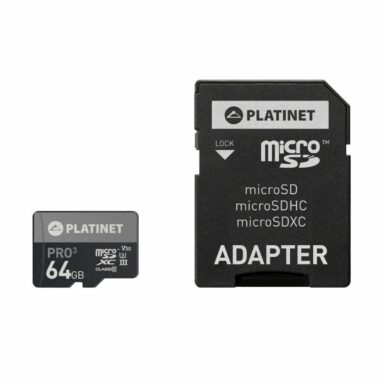 Card microSDXC 64 Gb Platinet Pro 43999 cu adaptor SD clasa 10 UIII 90Mb/s