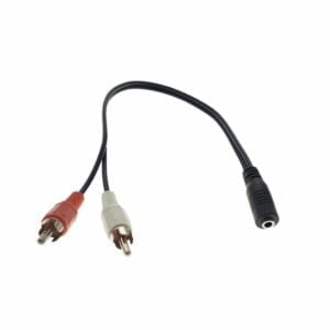 Cablu audio jack F la 2x RCA M 20 cm