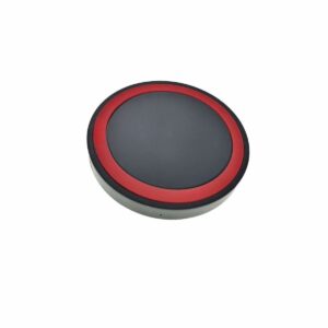 Incarcator Qi Wireless, 70x10mm, 5V 1 A, negru cu rosu