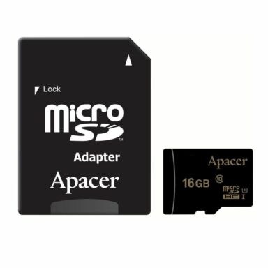 MicroSDHC Card Apacer 16GB clasa 10 UHS-I cu adaptor, 45MB/s