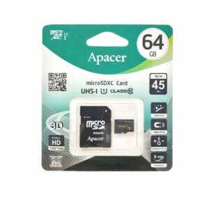 MicroSDXC Card Apacer 64GB UHS-I clasa 10 cu adaptor