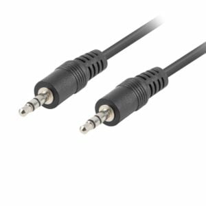 Cablu audio Lanberg 41625, stereo, lungime 10 m, conectori cu 3 pini jack 3.5mm tata la jack 3.5mm tata, negru
