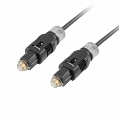 Cablu audio optic digital , lungime 2 m, Lanberg 42240, 2 conectori tip TosLink tata, negru