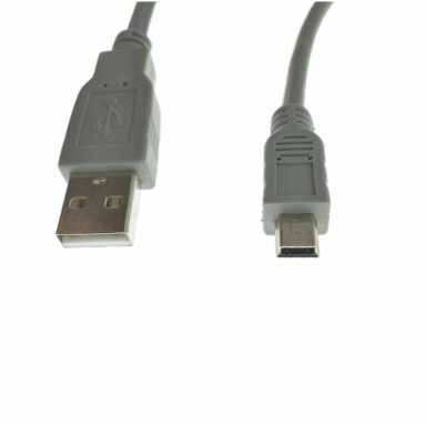 Cablu Lanberg 41360, USB 2.0 tata la mini USB tata 5 pini, AWG 30, 180cm, gri