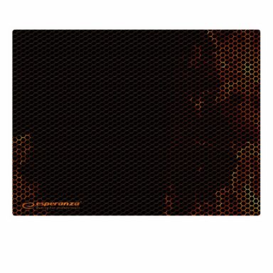 Mousepad gaming, Esperanza Flame Maxi, 400 x 300 x 3 mm, negru cu rosu