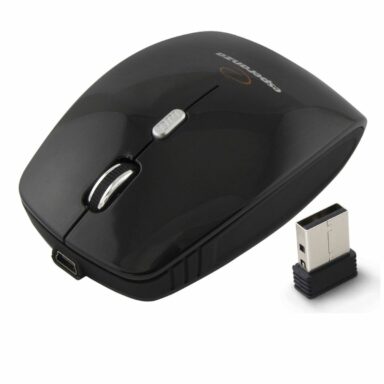 Mouse Wireless 1600 dpi, Esperanza Charger, cu incarcator baterie AA si cablu USB, negru