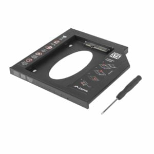 Adaptor HDD / SSD 2.5'' SATA III, pentru inlocuire unitate CD /DVD 9.5 mm, Lanberg 41554, cu accesorii