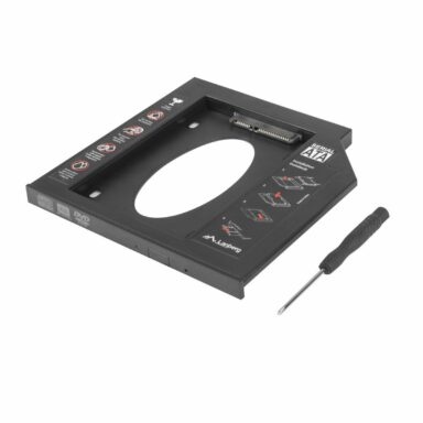 Adaptor HDD / SSD 2.5” SATA III, pentru inlocuire unitate CD /DVD 9.5 mm, Lanberg 41554, cu accesorii