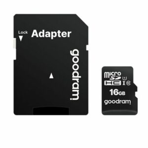 Card de memorie microSDHC 16 Gb clasa 10 UHS-I, Goodram, cu adaptor SD