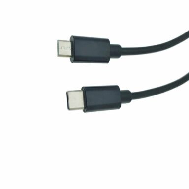 Cablu microUSB tata la USB tip C tata, 100 cm, Revolution 113, interfata USB 2.0, carcasa aluminiu, negru