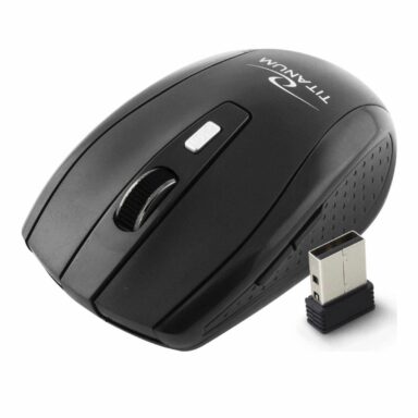 Mouse wireless 2.4 GHz, Titanum Snapper, 1600 DPI, cu 6 butoane, receptor nano USB, negru