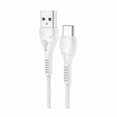 Cablu cu conectori USB tip C, Hoco X37 Cool, 3A, 1m, alb