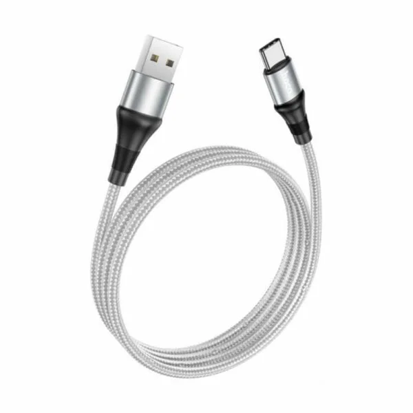 Cablu cu conectori USB tata la USB Tip C tata, HOCO X50 Excellent, 3A, lungime 1m, gri - imagine 2