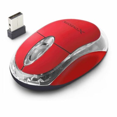 Mouse wireless 2.4 GHz, Xtreme Harrier, 1000 DPI, cu 3 butoane, receptor nano USB, rosu