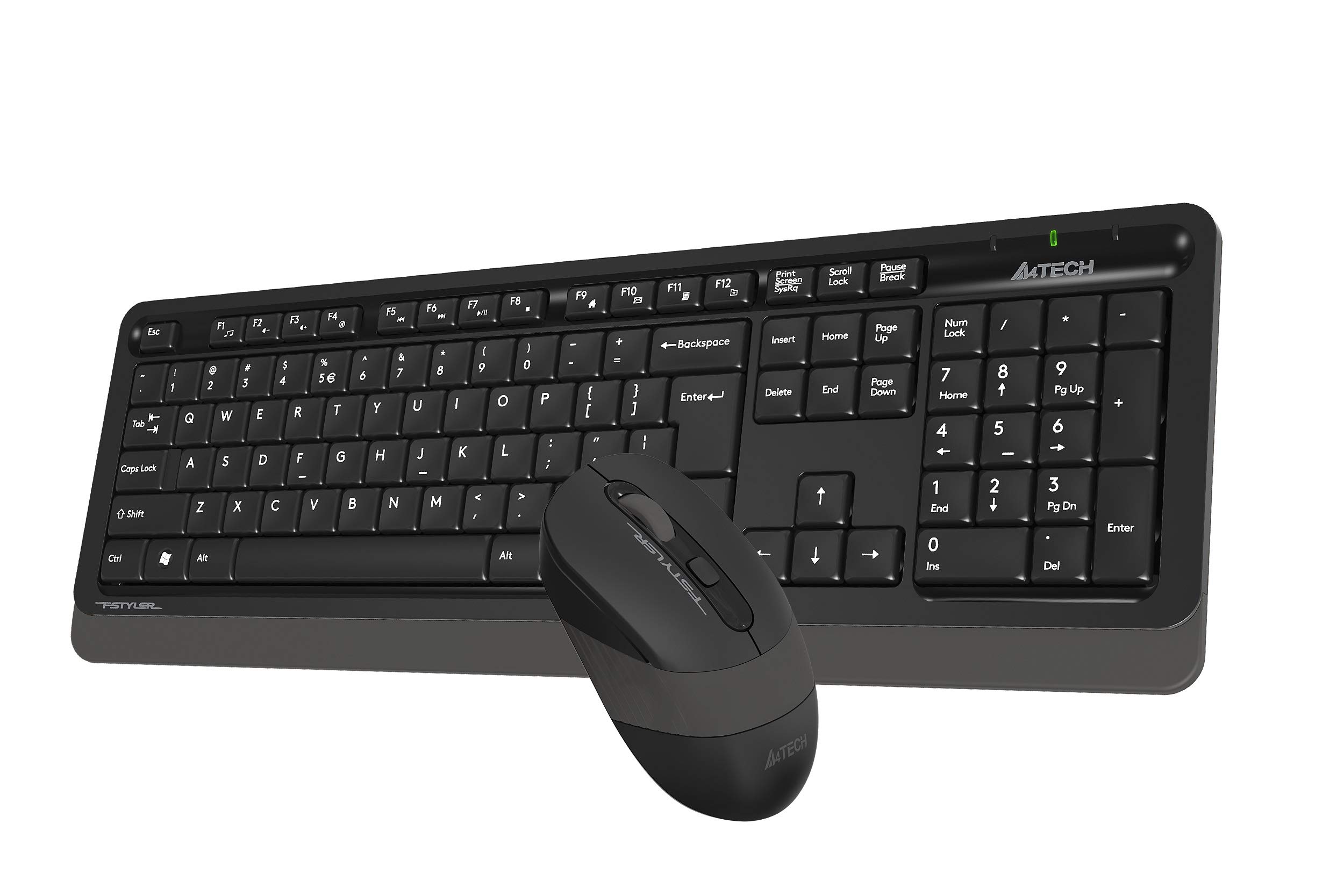 Tastatura si mouse wireless A4TECH Fstyler FG1010 - Grey